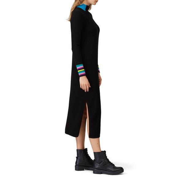 CHINTI & PARKER Bloomsbury Black Wool Cashmere Sweater Dress Size Small - Picture 3 of 15